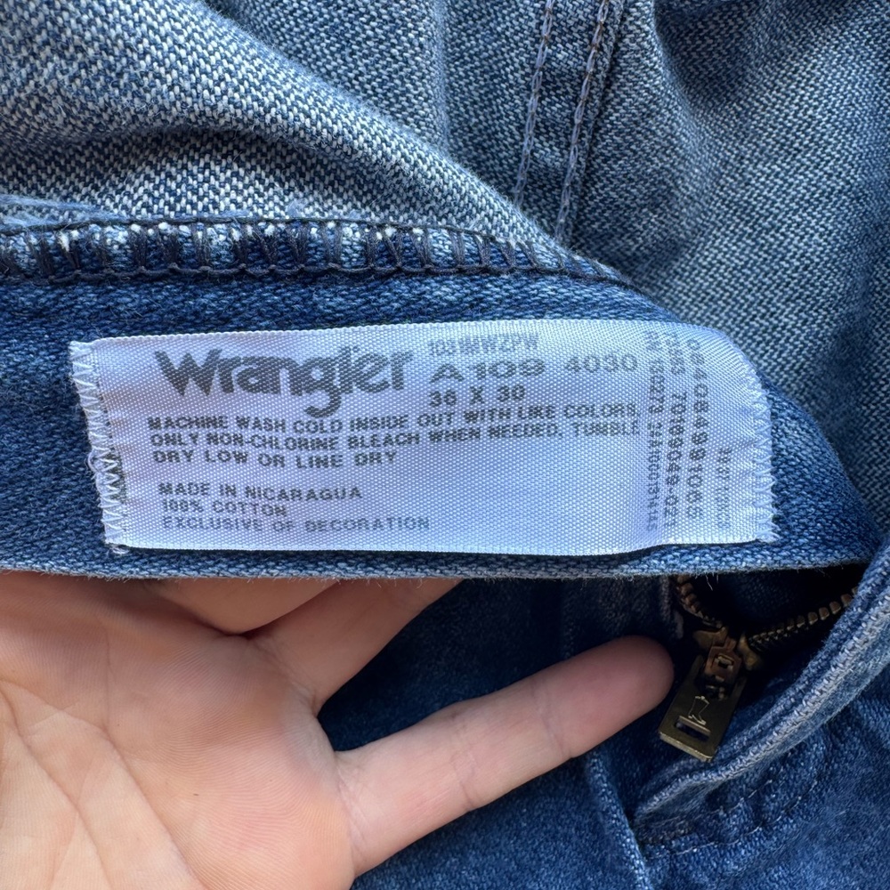 Wrangler Cowboy Cut Slim Fit Denim Jeans Size 36 X 30 - Picture 10 of 11